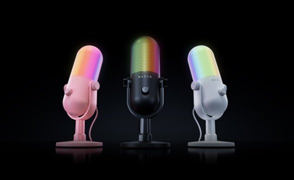 Razer lança microfone Seiren V3 Chroma 32-Bit DSP com IA 1 Razer lança microfone Seiren V3 Chroma 32-Bit DSP com IA